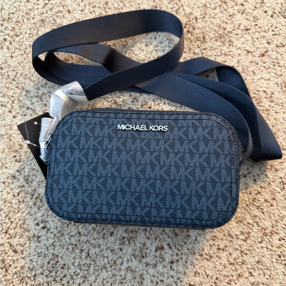 Michael Kors Signature Logo Camera Bag in monogram print NEW